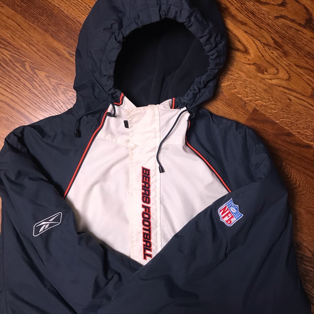 Reebok NFL Chicago Bears Pull Over Jacket Fleece